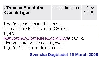 Svenska Dagbladet 15 Mars 2006 Thomas Bodström